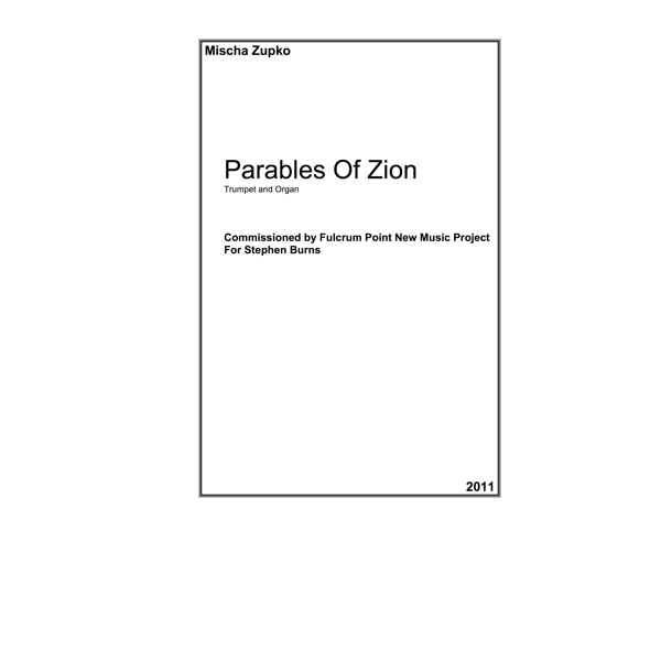 Parables of Zion
