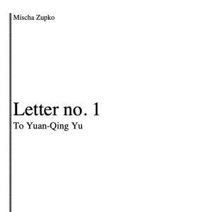 Letter No. 1